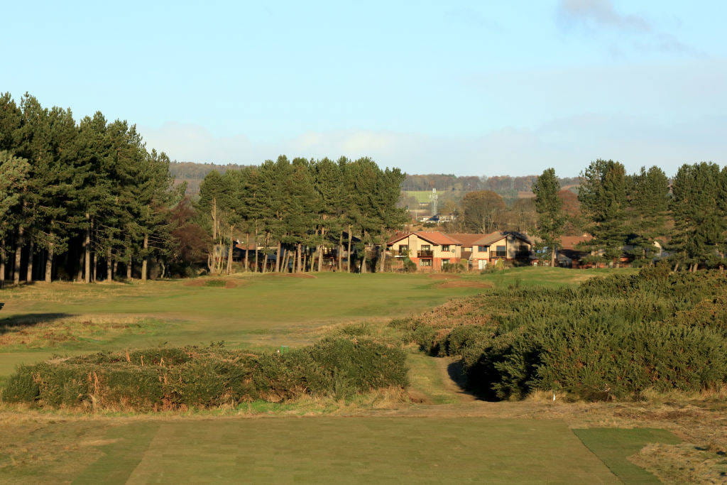 General views of the 9th hole at the Carnoustie Championship Course